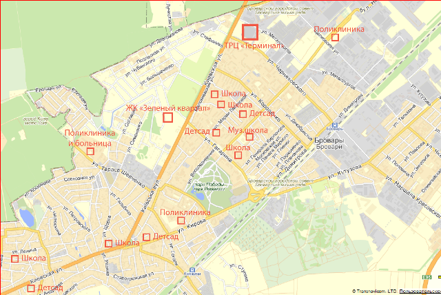 ЖК Зеленый квартал на карте 1