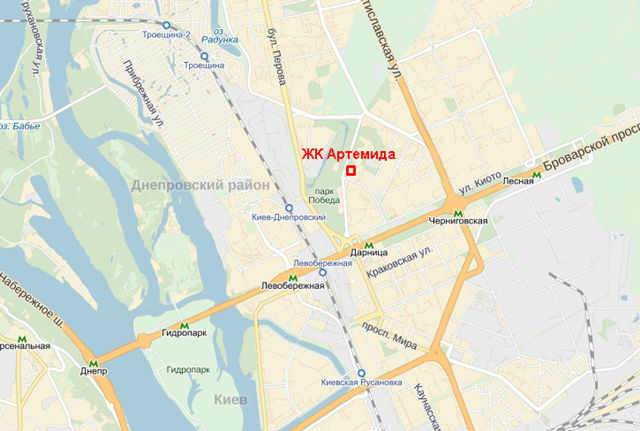 ЖК Артемида на карте 2
