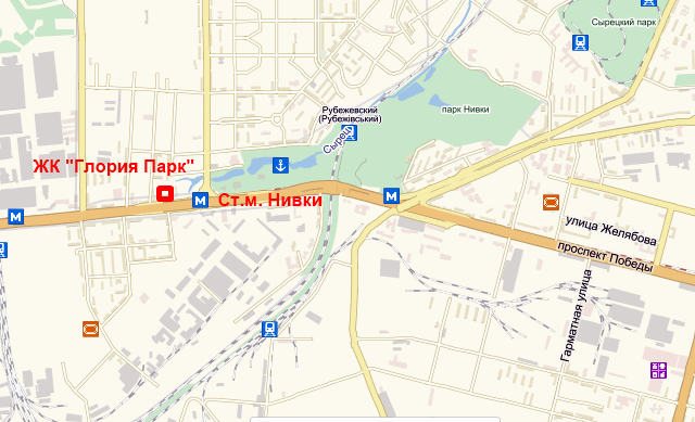 ЖК Глория Парк на карте 2