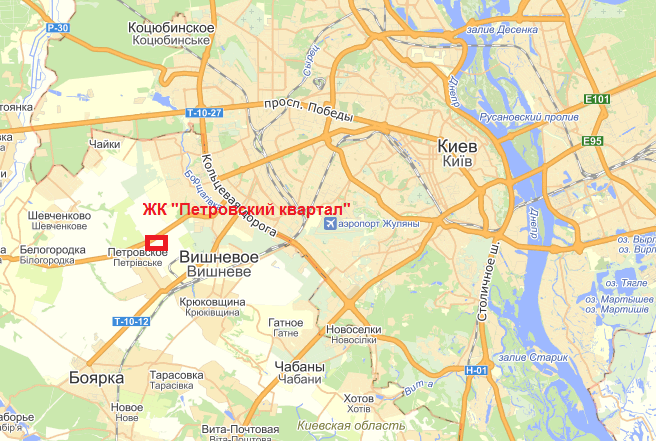 Петровский квартал на карте