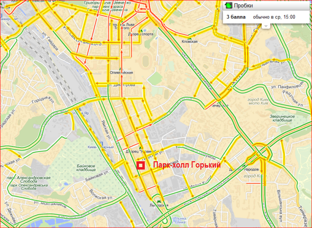 ЖК Парк-холл Горький на карте 3