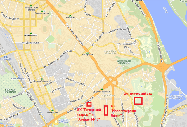 ЖК Печерский квартал на карте 2