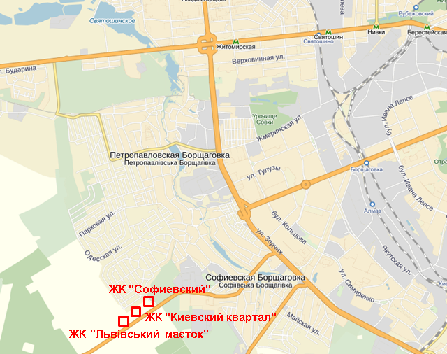 ЖК Киевский квартал на карте 1