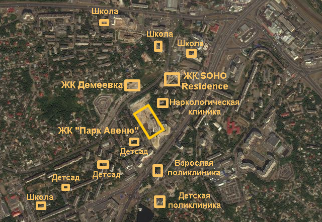 ЖК Soho Residence на карте 1
