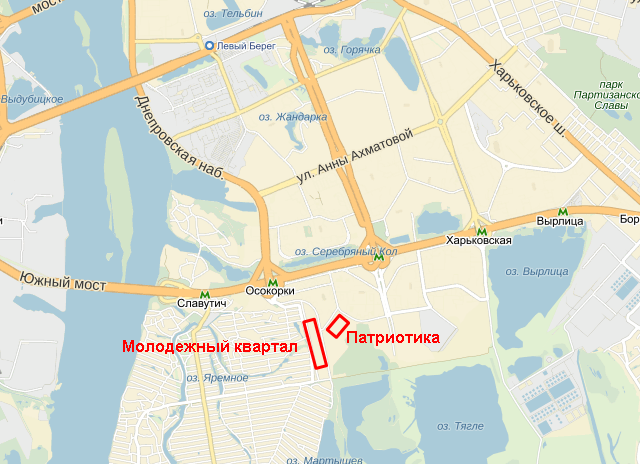 ЖК Патриотика на карте 2