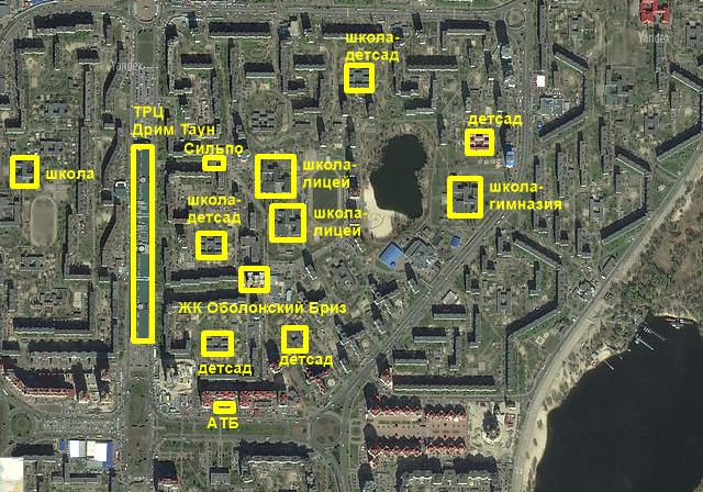 ЖК Оболонский бриз на карте 1