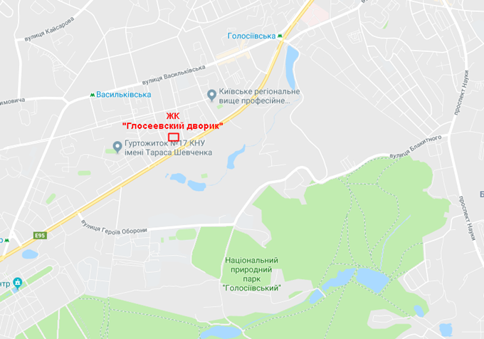 ЖК Голосеевский дворик на карте
