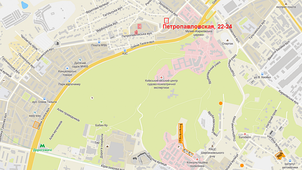 Новостройка на Петропавловской 22-24 на карте
