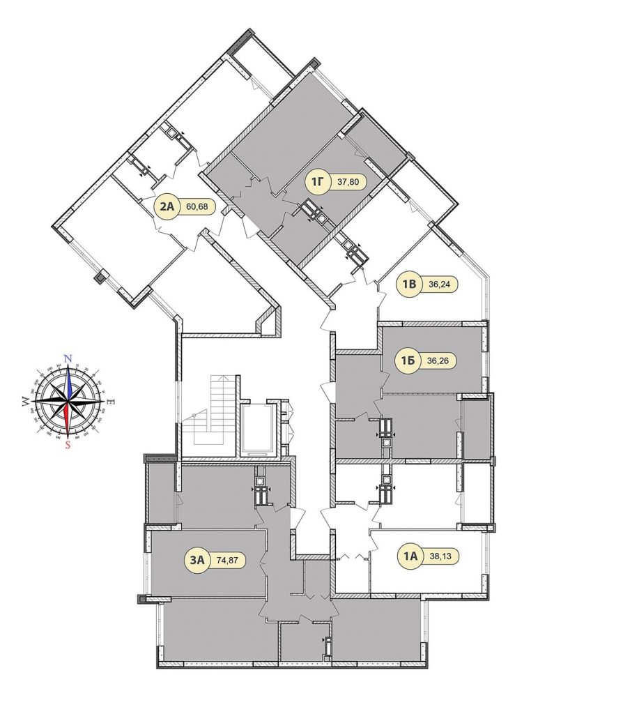 ЖК Синергия Сити в Ирпене план этажа 7 дома