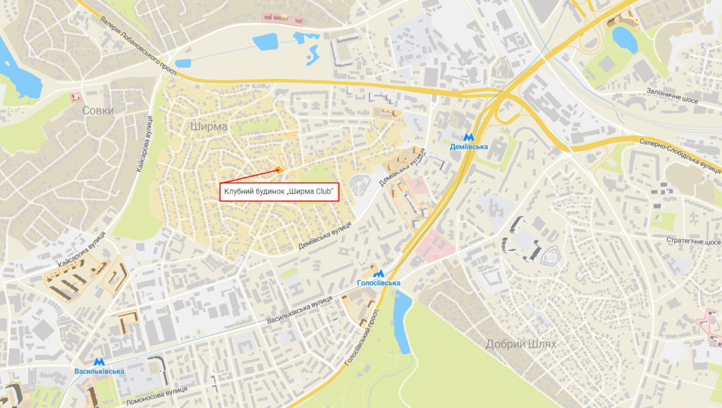 ЖК Киева Ширма Клаб с индивидуальным отоплением квартир на карте