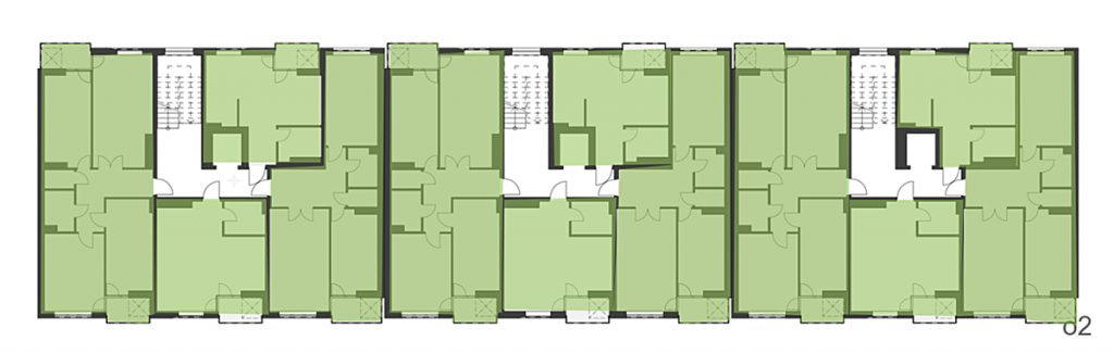 ЖК О2 Резиденс от Сага Девелопмент план этажа второго дома