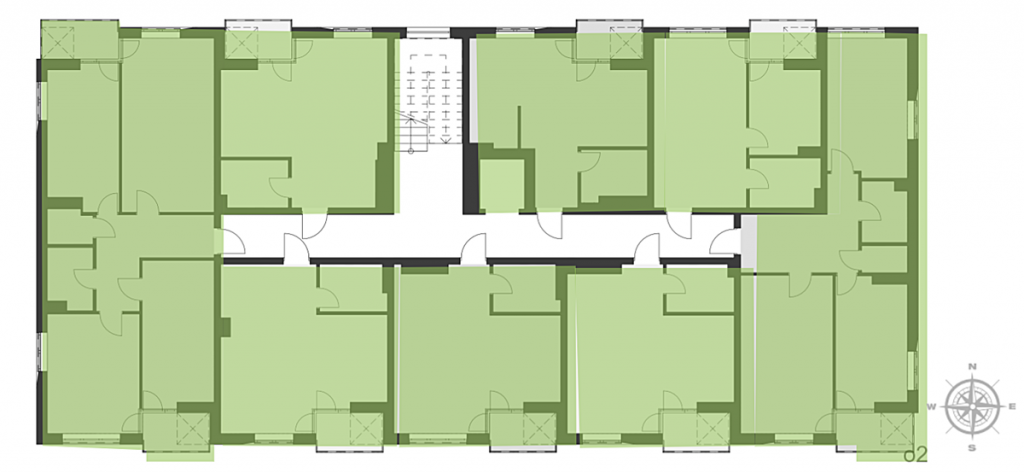ЖК О2 Резиденс от Сага Девелопмент план этажа первого и третьего дома