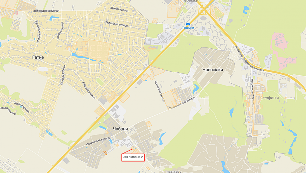 ЖК Чабани 2 в Чабанах на карте