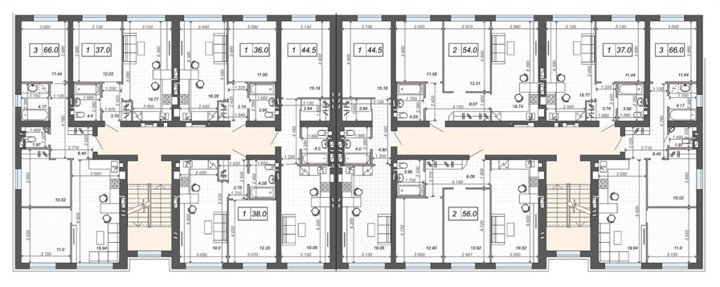 ЖК Новые метры Клаб в Ирпене планировка этажа
