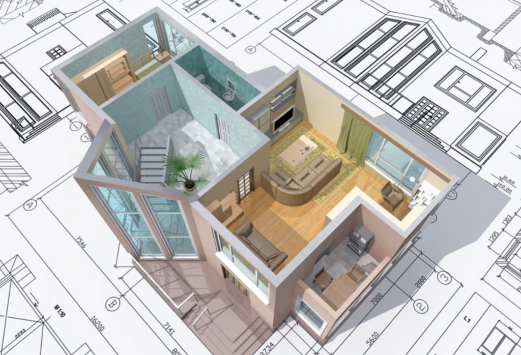 3D-планировка квартиры с ремонтом и мебелью