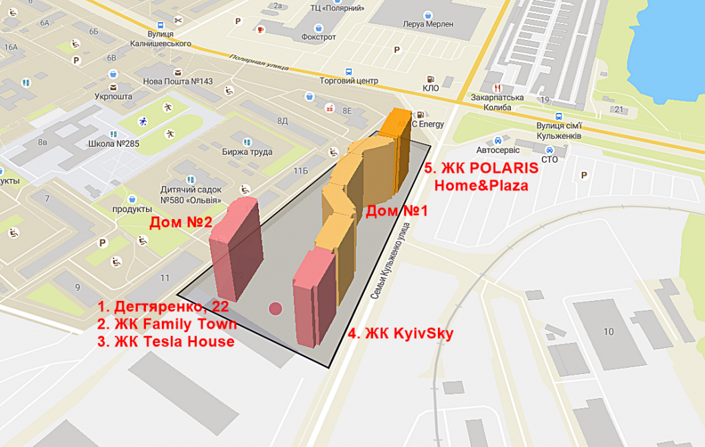 ЖК POLARIS Home&Plaza история строительства на карте