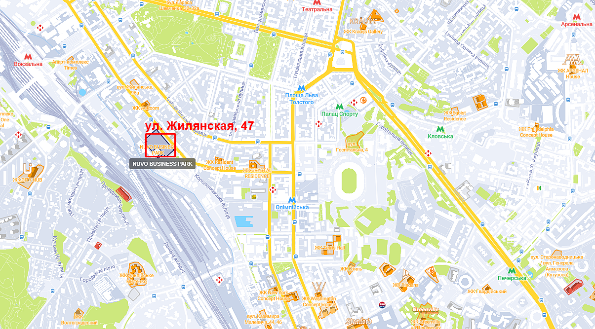 Проект по ул. Жилянская, 47 на карте