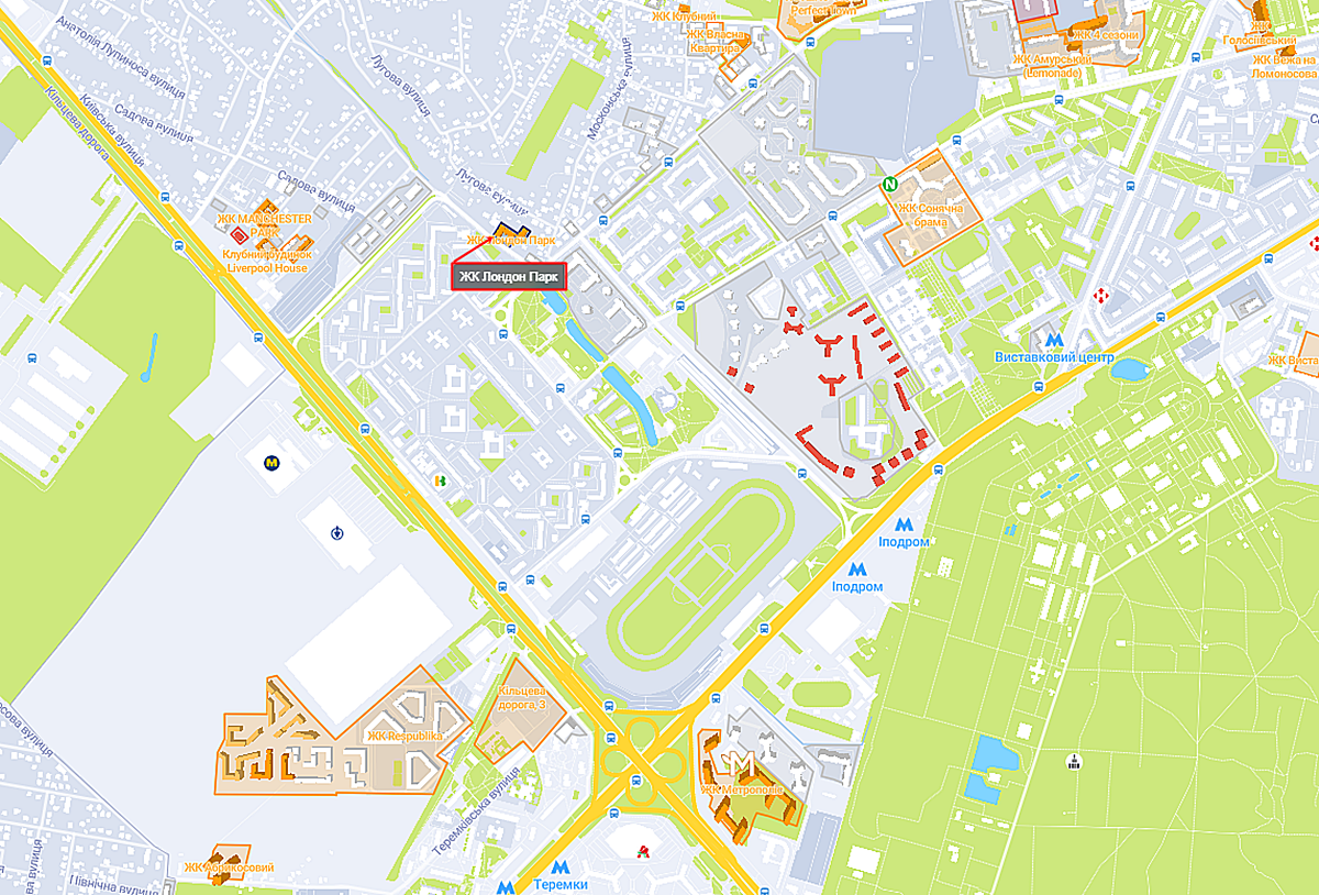 ЖК Лондон Парк на карте