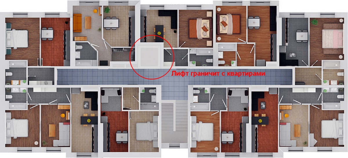 ЖК Родной-2 план типового этажа