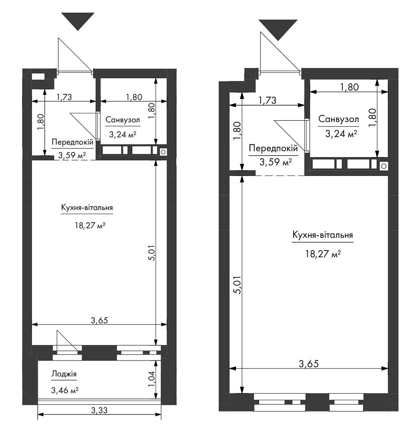 ЖК Gravity Park варианты планировок квартир-студио