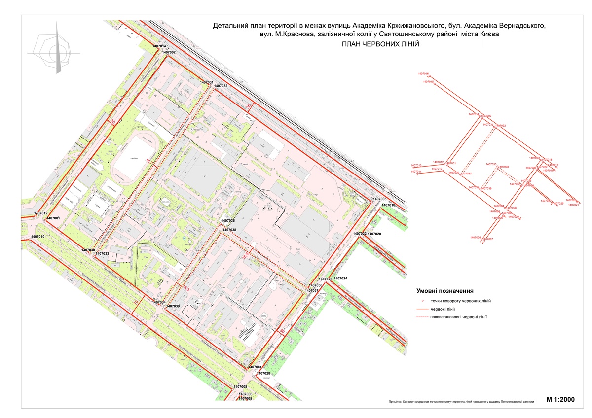 ДПТ Вернадского план красных линий будущей улично-дорожной сети