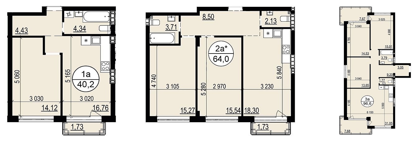 ЖК Грінвуд-2 варіанти планувань квартир